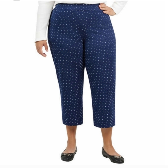 Lands' End Women's Shore Comfort Stretch Knit Carpi Pants Pull On nwt - Picture 4 of 5